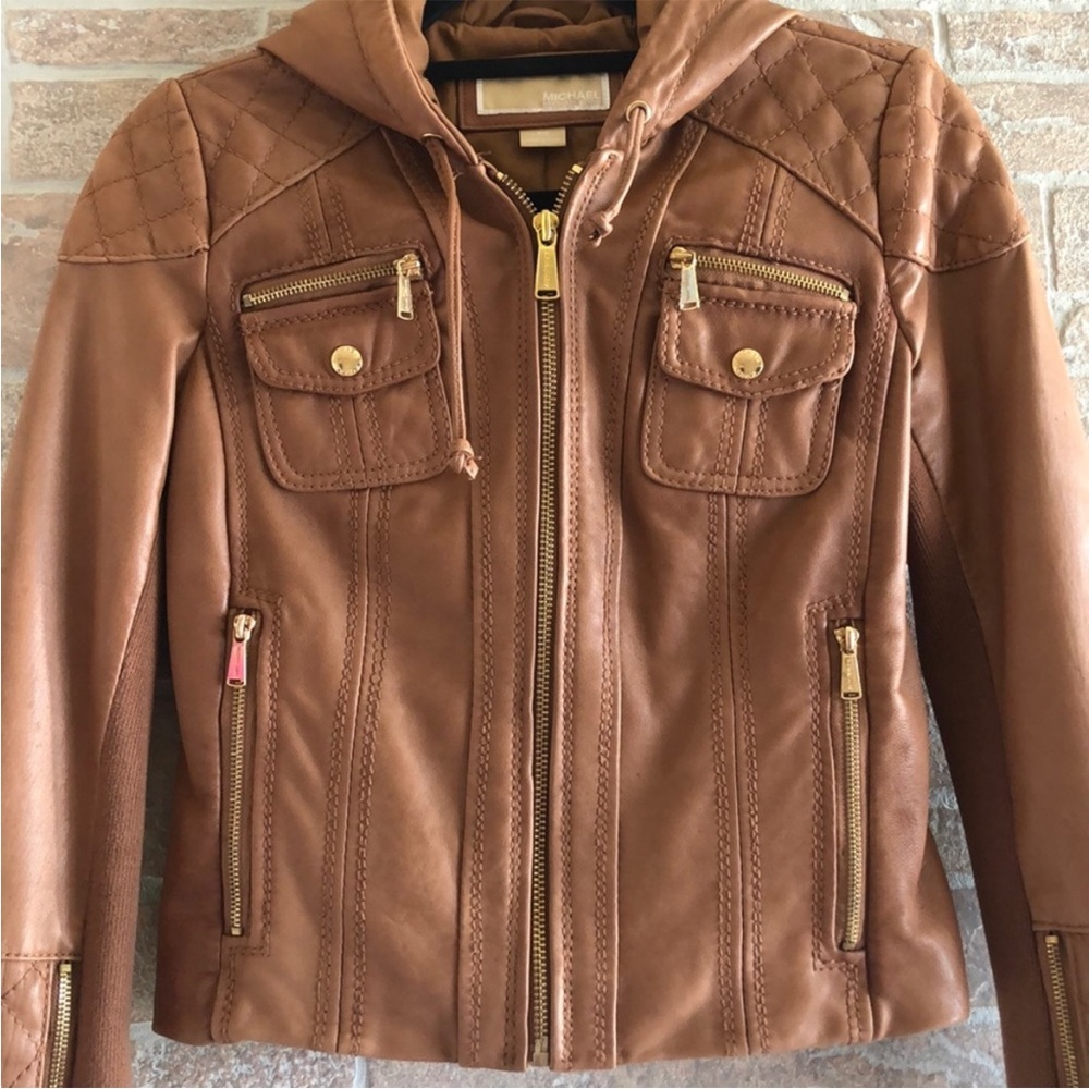 Michael Kors Quilted Leather Jacket - Picture 2 of 8